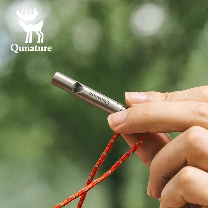 Load image into Gallery viewer, Qunature Titanium Survival Whistle 120dB Loud, Durable, Portable Outdoor Gear
