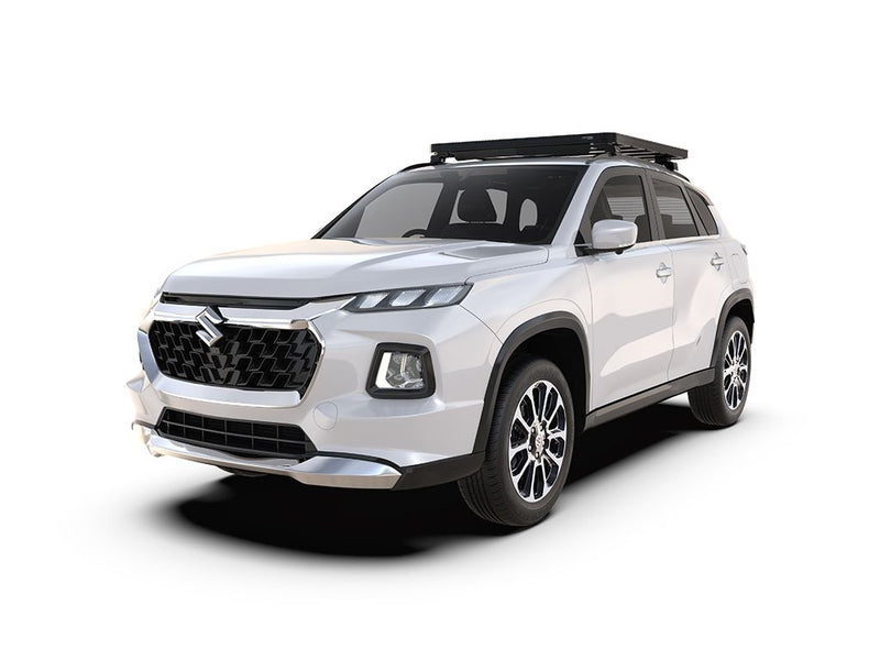 Load image into Gallery viewer, Front Runner Slimline II Roof Rail Rack installed on a 2022 Suzuki Grand Vitara, white SUV with roof rack side view.
