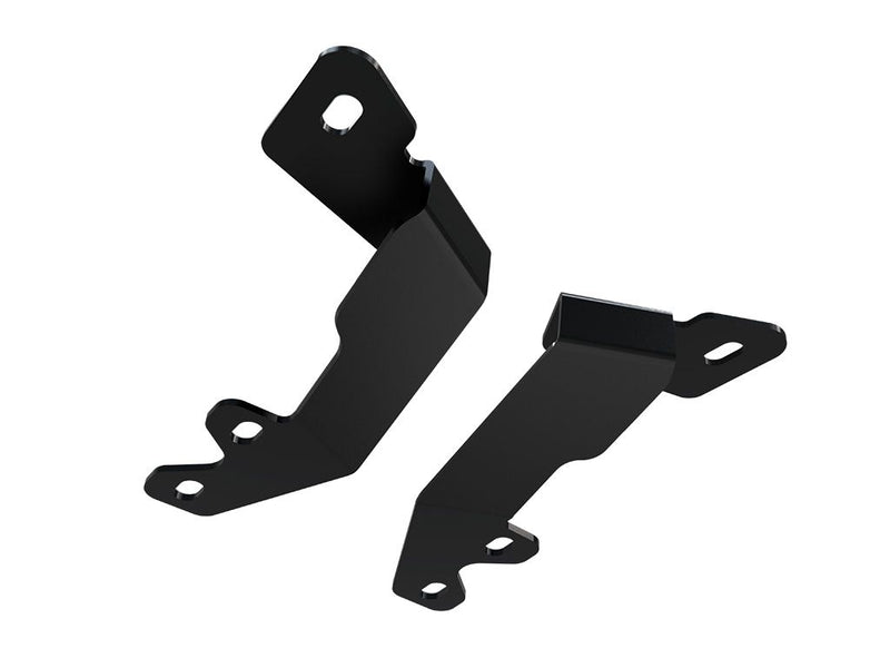 Load image into Gallery viewer, Front Runner Toyota Tundra Sequoia 3rd Gen Ditch Mount A-Pillar Light Brackets in black color isolated on a white background.
