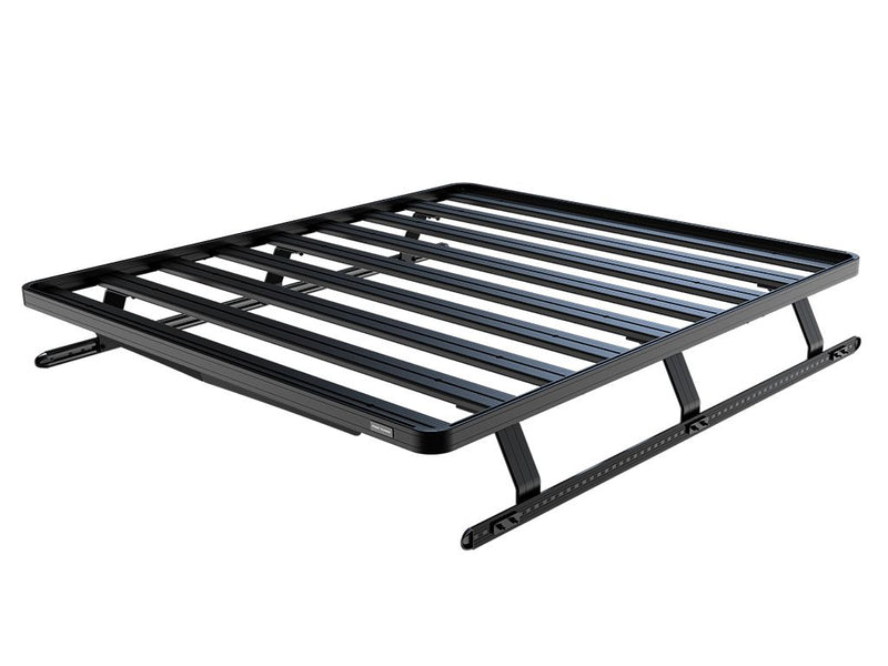 Load image into Gallery viewer, Front Runner Slimline II Load Bed Rack Kit for RAM 1500 6.4&#39; Quad Cab 2009-Current, durable black powder-coated aluminum cargo carrier.
