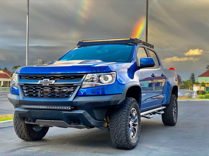 Load image into Gallery viewer, 40" Cut-Out Prinsu Roof Rack Slim LED Light Bar Bracket Kit
