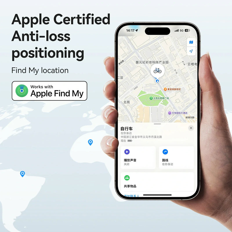 Load image into Gallery viewer, Bike Locator Anti Theft Device Compatible Apple AirTag
