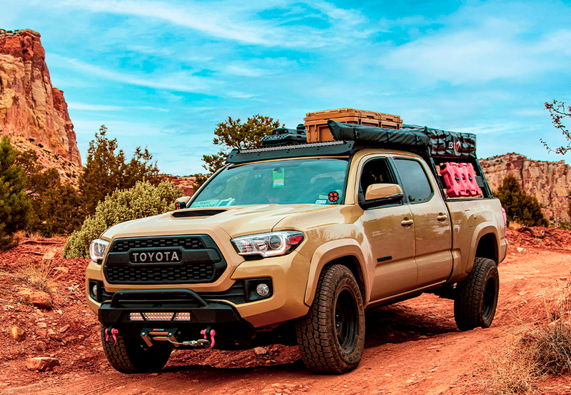 Load image into Gallery viewer, 40" Cut-Out Prinsu Roof Rack Slim LED Light Bar Bracket Kit
