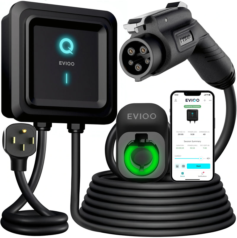 Load image into Gallery viewer, EVIQO Level 2 EV Charger, 40A (9.6kW), 240V, NEMA 14-50 Plug-in, J1772 for Non-Tesla EVs

