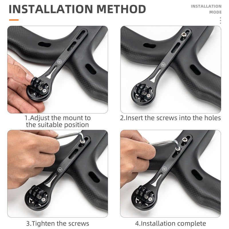 Load image into Gallery viewer, ROCKBROS Bike Aluminum Computer Mount  compatible with Garmin, Wahoo, Bryton, and GoPro
