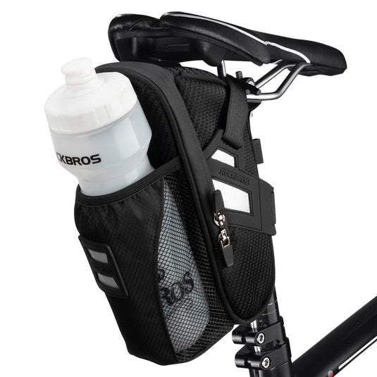 Waterproof Bike Saddle Bag with Bottle Holder