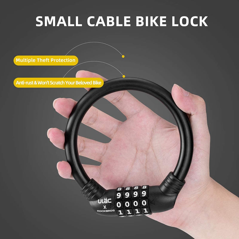 Load image into Gallery viewer, ROCKBROS Lightweight Bike Lock Cable 12MM Anti-Theft Combination Lock
