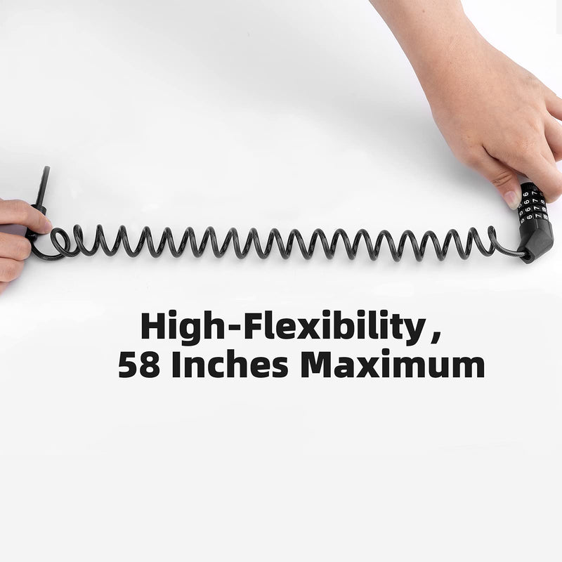 Load image into Gallery viewer, ROCKBROS Lightweight Helmet Lock, Resettable Combination Cable Lock for Bike &amp; Luggage
