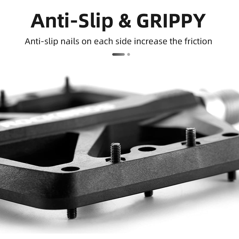 Load image into Gallery viewer, ROCKBROS Mountain Bike Pedals Lightweight Nylon DU Bearing 9/16" MTB Flat Bike Pedals
