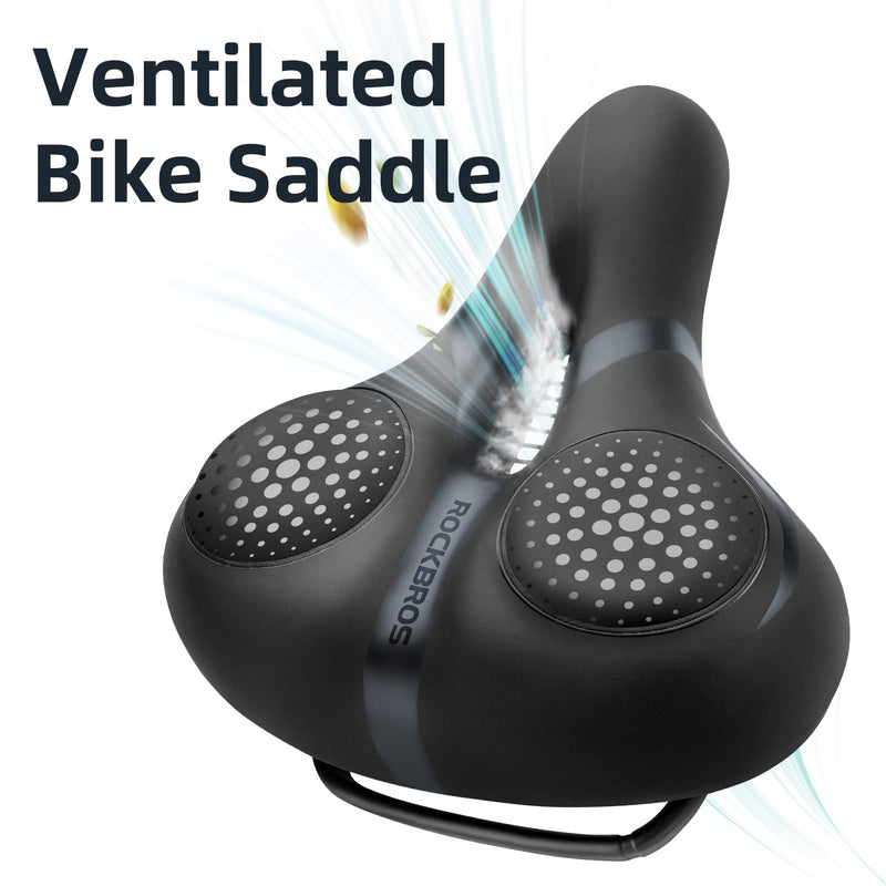 Load image into Gallery viewer, ROCKBROS Comfort Gel Bike Seat Breathable Waterproof Saddle Cruiser/Mountain/Fat Bikes
