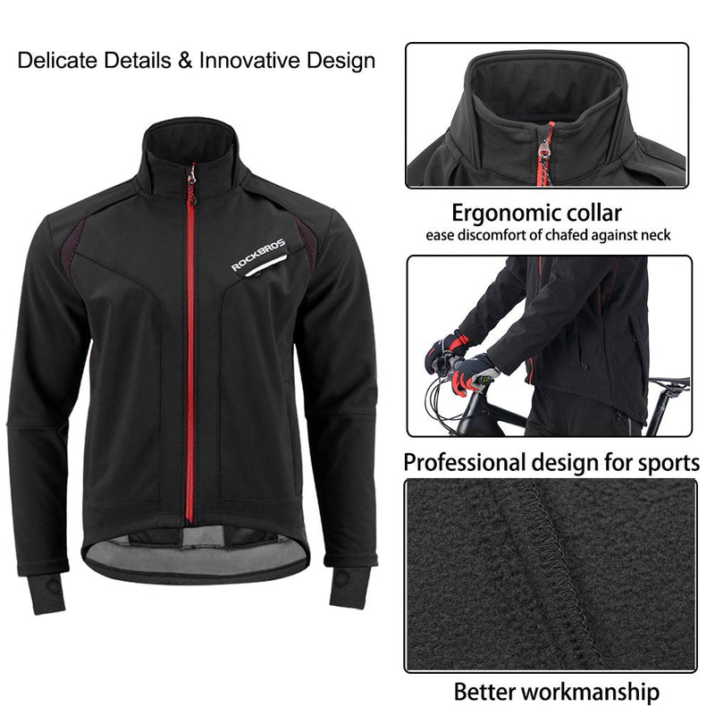 Load image into Gallery viewer, ROCKBROS Men's Winter Cycling Jacket for 5–32°F Thermal Windproof for Biking, Running, Hiking
