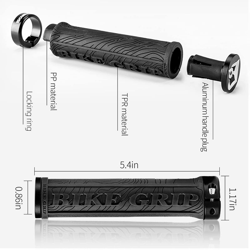 Load image into Gallery viewer, ROCKBROS Bike Handlebar Grips Double Lock-on MTB Bicycle Handle Bar Grips
