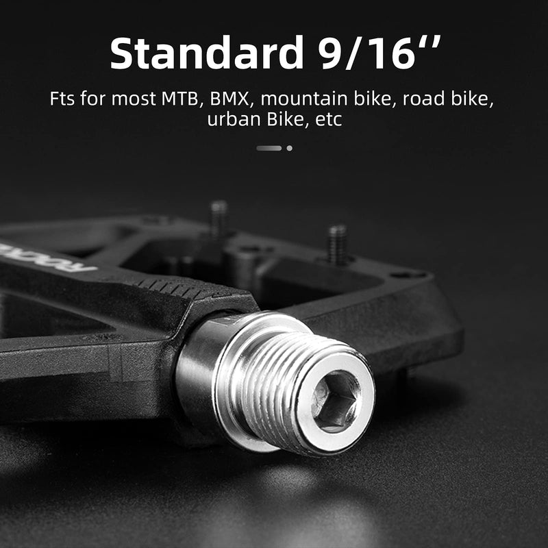 Load image into Gallery viewer, ROCKBROS Mountain Bike Pedals Lightweight Nylon DU Bearing 9/16" MTB Flat Bike Pedals
