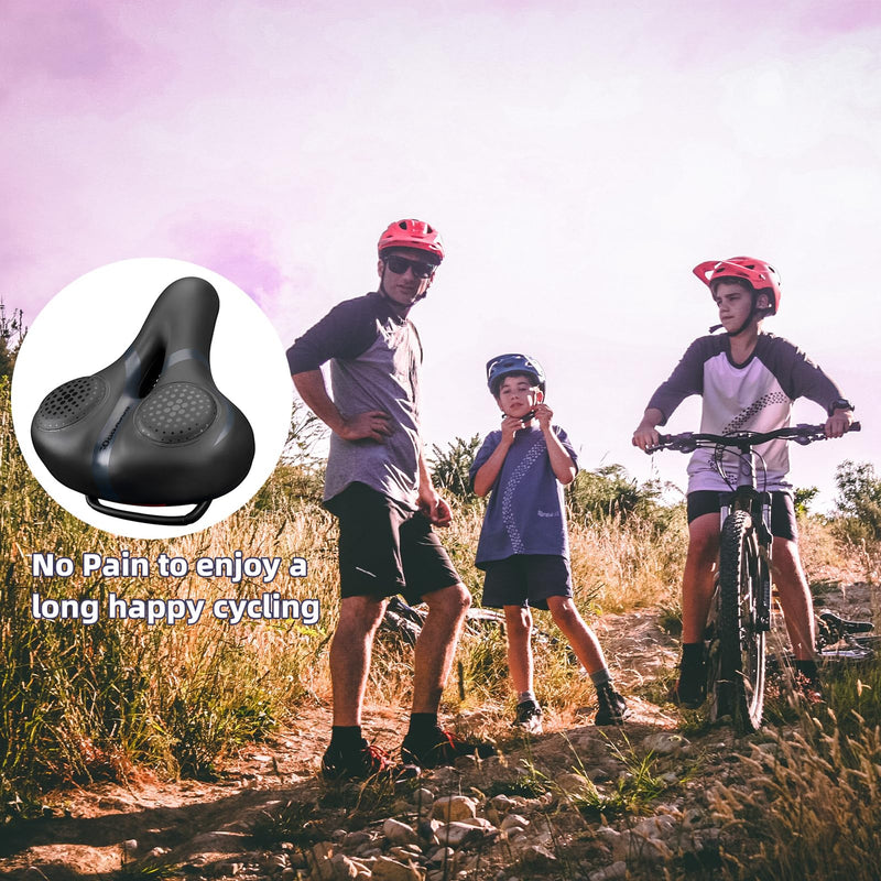Load image into Gallery viewer, ROCKBROS Comfort Gel Bike Seat Breathable Waterproof Saddle Cruiser/Mountain/Fat Bikes
