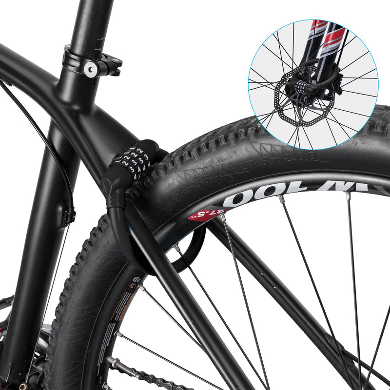 Load image into Gallery viewer, ROCKBROS Lightweight Bike Lock Cable 12MM Anti-Theft Combination Lock
