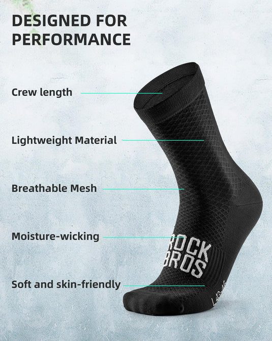 ROCKBROS Road to Sky Cycling Wicking Bike Socks for Men Women
