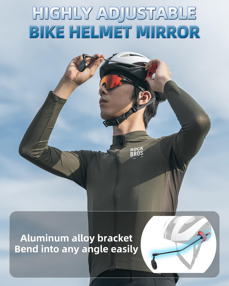 Load image into Gallery viewer, ROCKBROS Bike Helmet Mirror Detachable Fixing Way ycling Mirror
