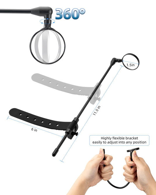 ROCKBROS Bike Helmet Mirror Detachable Fixing Way ycling Mirror