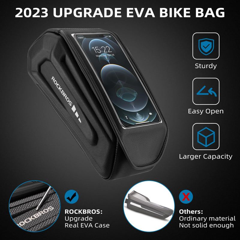 Load image into Gallery viewer, ROCKBROS Bike Bag Under 6.8” Bicycle Accessories Pouch, EVA Waterproof
