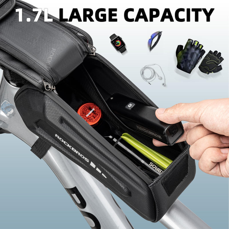 Load image into Gallery viewer, ROCKBROS Bike Bag Under 6.8” Bicycle Accessories Pouch, EVA Waterproof
