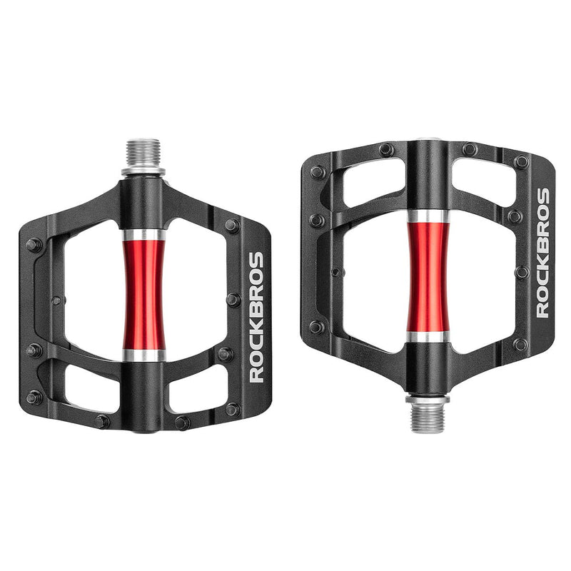 Load image into Gallery viewer, ROCKBROS MTB Pedals Platform Bike Pedal Aluminum 9/16" Bicycle Pedal Non-Slip Lightweight Flat Pedals for BMX Road Mountain Bikes
