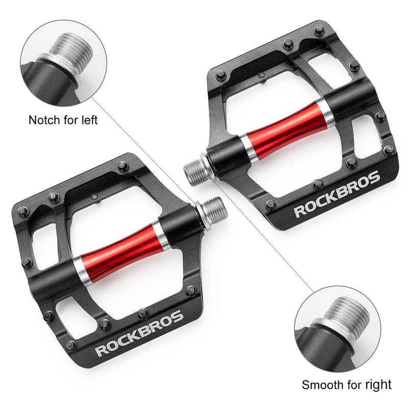 Load image into Gallery viewer, ROCKBROS MTB Pedals Platform Bike Pedal Aluminum 9/16" Bicycle Pedal Non-Slip Lightweight Flat Pedals for BMX Road Mountain Bikes

