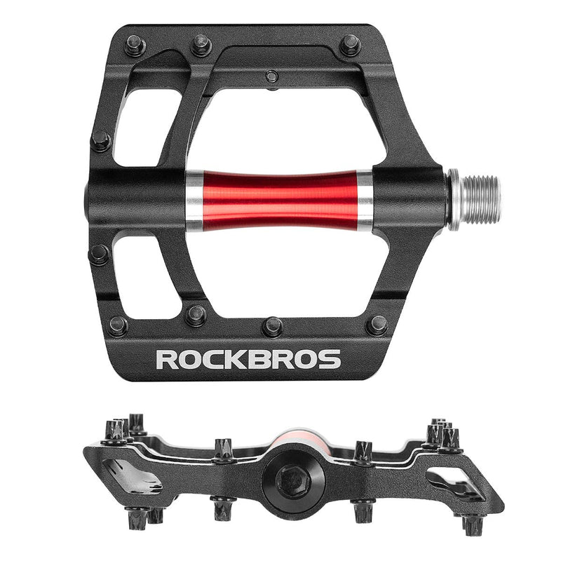 Load image into Gallery viewer, ROCKBROS MTB Pedals Platform Bike Pedal Aluminum 9/16" Bicycle Pedal Non-Slip Lightweight Flat Pedals for BMX Road Mountain Bikes
