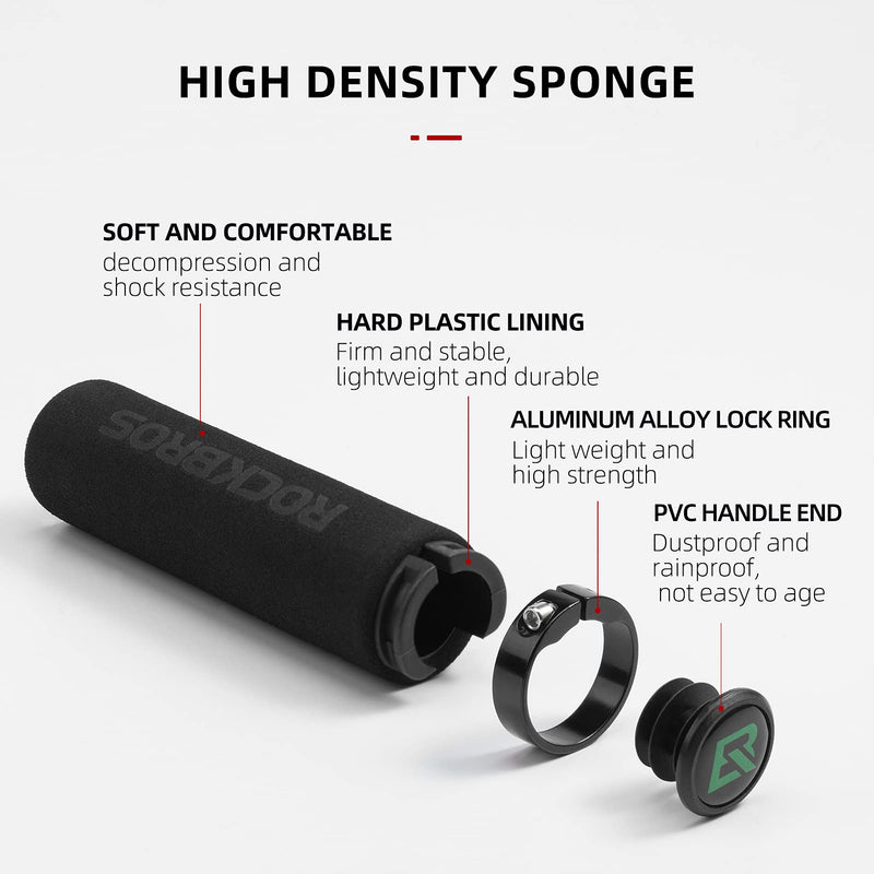 Load image into Gallery viewer, ROCKBROS Bike Grips Foam Single Lock on Bicycle  Soft Comfortable Non-Slip Bike Handle Grips
