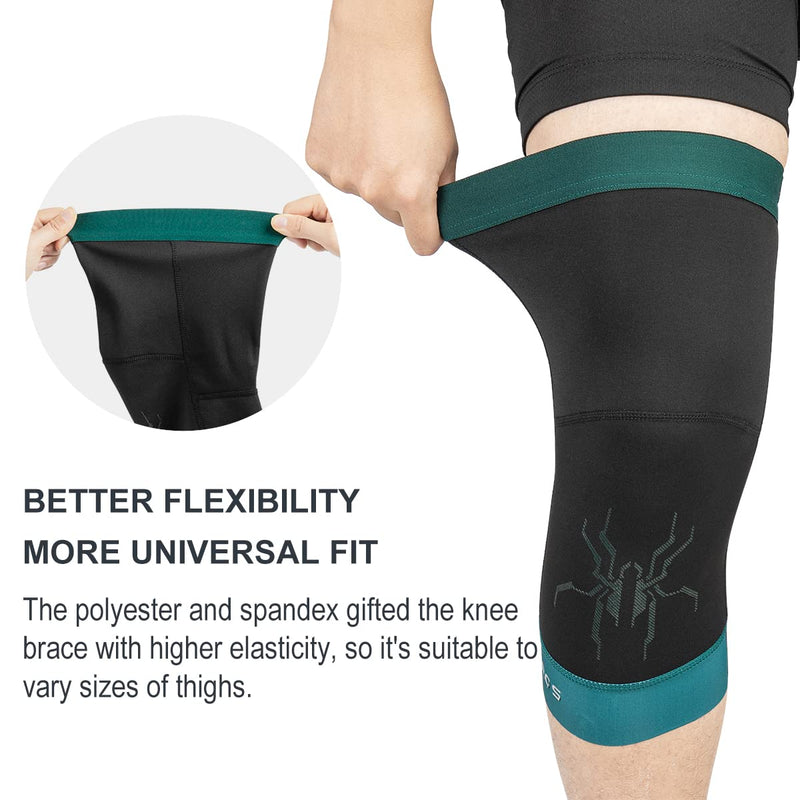 Load image into Gallery viewer, ROCKBROS Thermal Knee Warmer Men Anti-Slip Knee Brace Sleeves for Winter Cycling  Basketball
