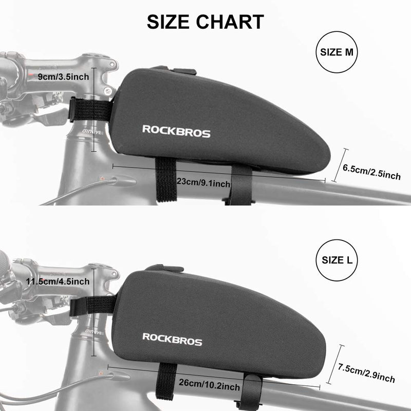 Load image into Gallery viewer, ROCKBROS Bike Bag Top Tube Bike Frame Bag Waterproof Two Zipper Pockets
