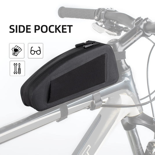 ROCKBROS Bike Bag Top Tube Bike Frame Bag Waterproof Two Zipper Pockets