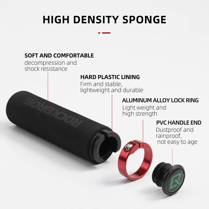 Load image into Gallery viewer, ROCKBROS Bike Grips Foam Single Lock on Bicycle  Soft Comfortable Non-Slip Bike Handle Grips
