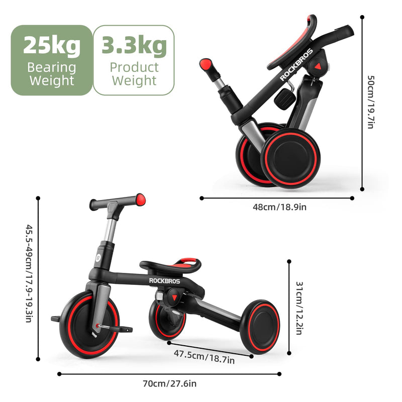 Load image into Gallery viewer, Kids 3 in 1 Tricycle Adjustable Seat Removable Pedals Toddler Ride On Bike
