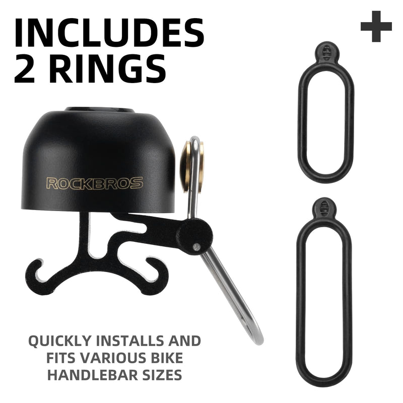 Load image into Gallery viewer, ROCKBROS 100dB Bike Bell, Loud Bicycle Bell for Adults &amp; Kids, Fits 0.87-1.34in Handlebars
