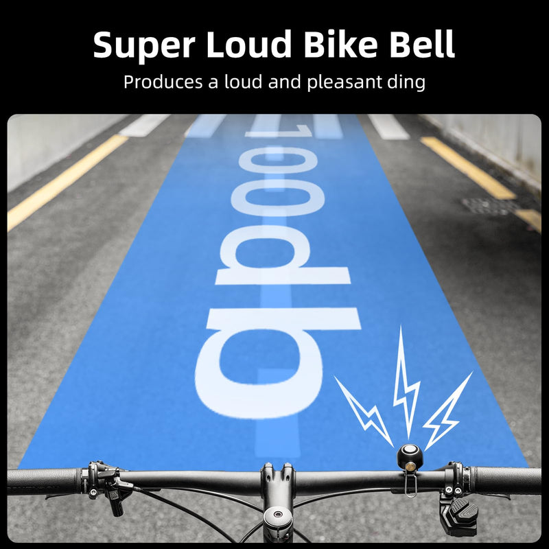 Load image into Gallery viewer, ROCKBROS 100dB Bike Bell, Loud Bicycle Bell for Adults &amp; Kids, Fits 0.87-1.34in Handlebars
