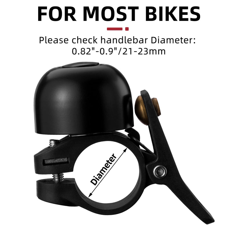 Load image into Gallery viewer, ROCKBROS Copper Alloy Bike Bell, Loud Classic Ring, Fits 21-23mm Handlebars for Adults
