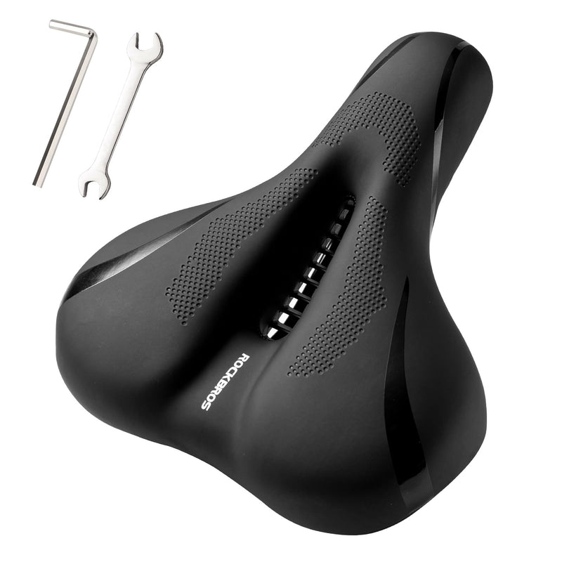 Load image into Gallery viewer, ROCKBROS Comfort Gel Bike Seat Breathable Waterproof Saddle Cruiser/Mountain/Fat Bikes
