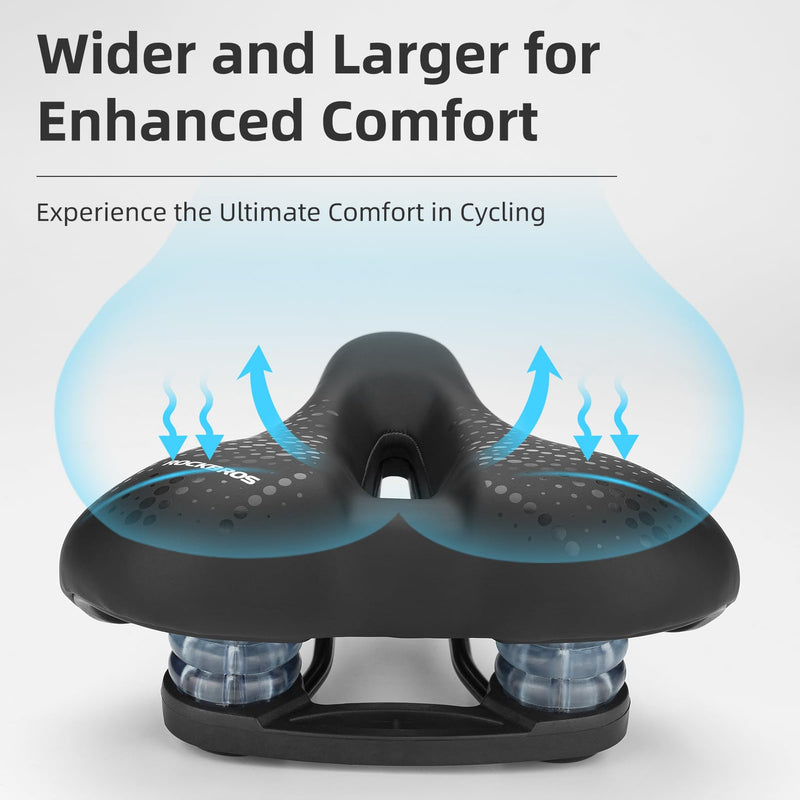 Load image into Gallery viewer, ROCKBROS Comfort Gel Bike Seat Breathable Waterproof Saddle Cruiser/Mountain/Fat Bikes
