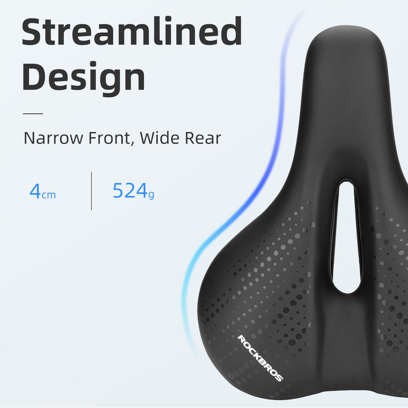 Load image into Gallery viewer, ROCKBROS Comfort Gel Bike Seat Breathable Waterproof Saddle Cruiser/Mountain/Fat Bikes
