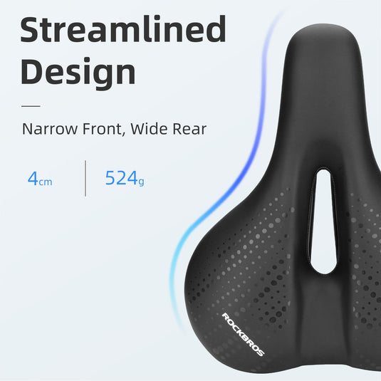 ROCKBROS Comfort Gel Bike Seat Breathable Waterproof Saddle Cruiser/Mountain/Fat Bikes
