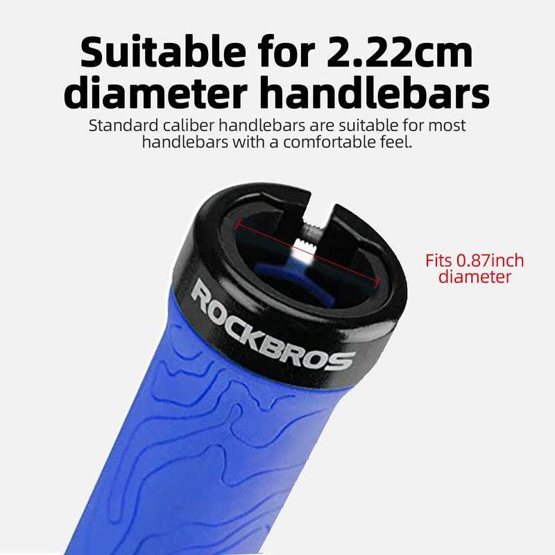 Load image into Gallery viewer, ROCKBROS Bike Handlebar Grips Double Lock-on MTB Bicycle Handle Bar Grips
