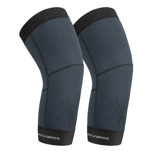 ROCKBROS Thermal Knee Warmer Men Anti-Slip Knee Brace Sleeves for Winter Cycling  Basketball