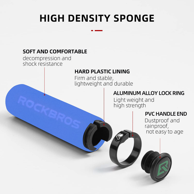 Load image into Gallery viewer, ROCKBROS Bike Grips Foam Single Lock on Bicycle  Soft Comfortable Non-Slip Bike Handle Grips
