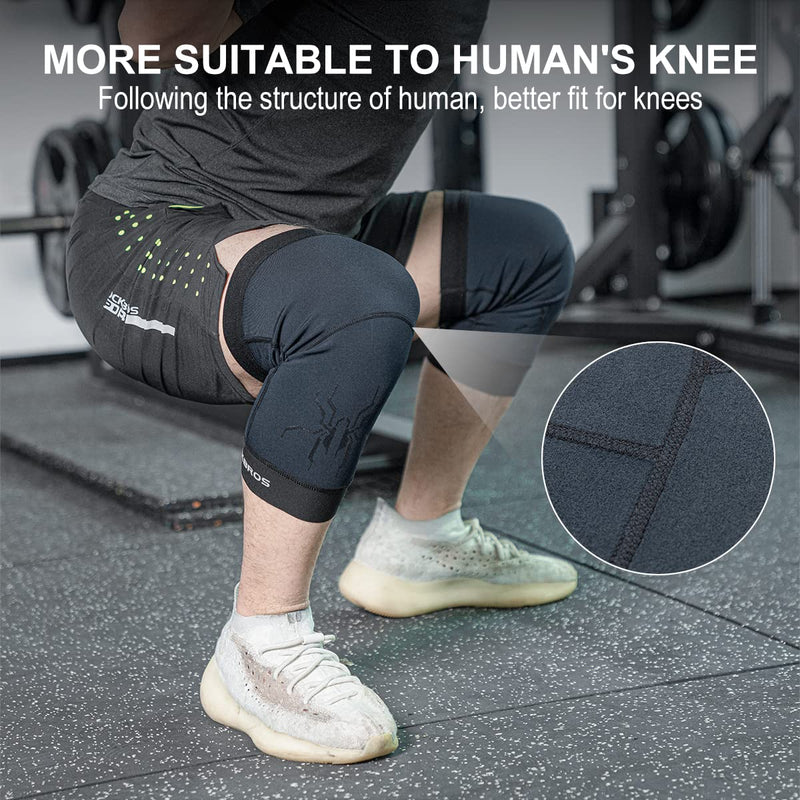 Load image into Gallery viewer, ROCKBROS Thermal Knee Warmer Men Anti-Slip Knee Brace Sleeves for Winter Cycling  Basketball
