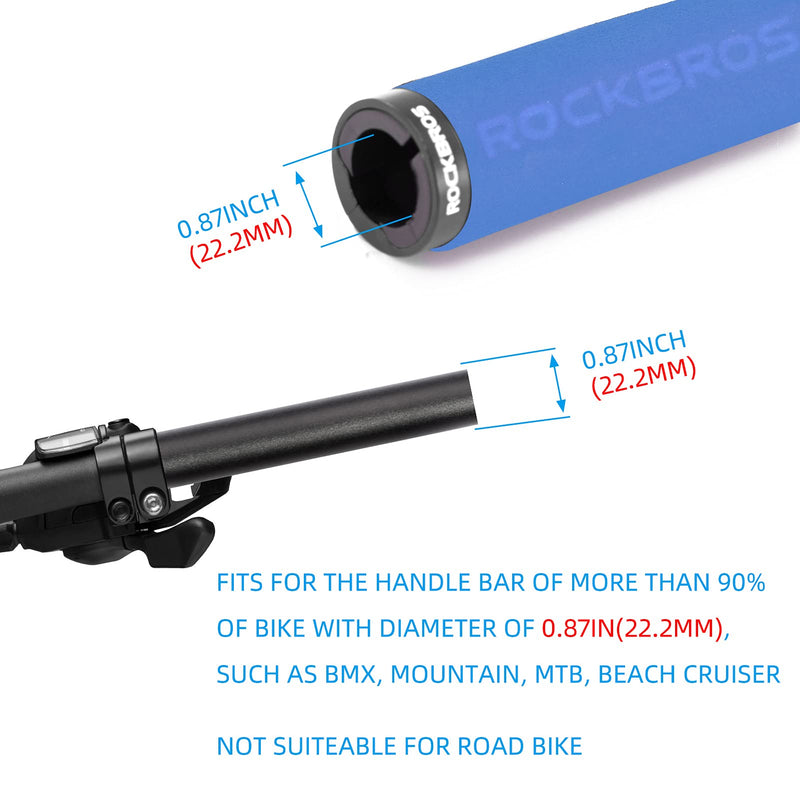 Load image into Gallery viewer, ROCKBROS Bike Grips Foam Single Lock on Bicycle  Soft Comfortable Non-Slip Bike Handle Grips
