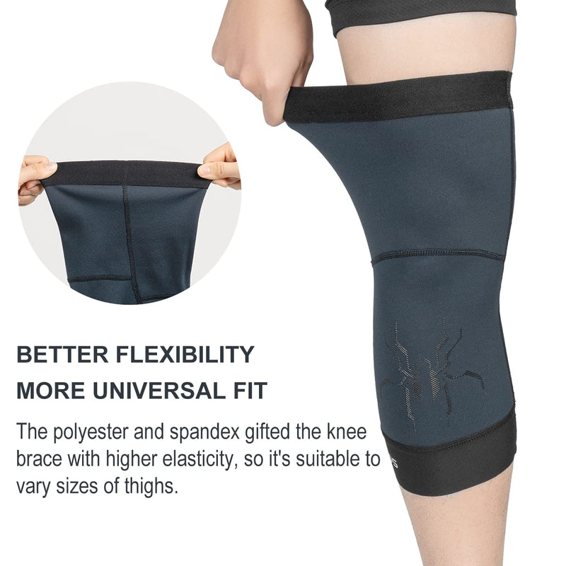 Load image into Gallery viewer, ROCKBROS Thermal Knee Warmer Men Anti-Slip Knee Brace Sleeves for Winter Cycling  Basketball
