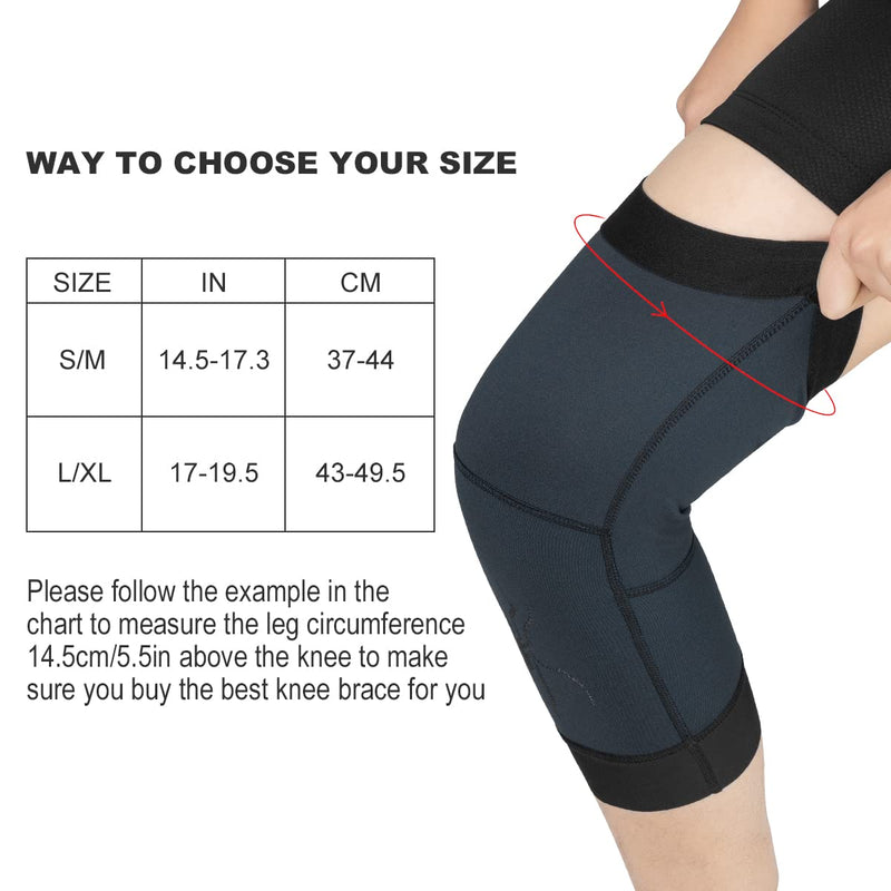 Load image into Gallery viewer, ROCKBROS Thermal Knee Warmer Men Anti-Slip Knee Brace Sleeves for Winter Cycling  Basketball
