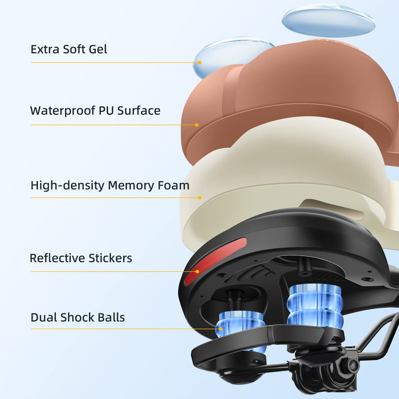 Load image into Gallery viewer, ROCKBROS Comfort Gel Bike Seat Breathable Waterproof Saddle Cruiser/Mountain/Fat Bikes
