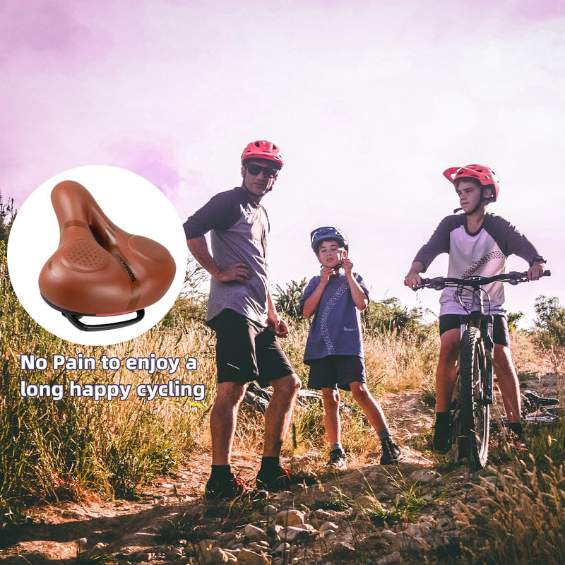 Load image into Gallery viewer, ROCKBROS Comfort Gel Bike Seat Breathable Waterproof Saddle Cruiser/Mountain/Fat Bikes
