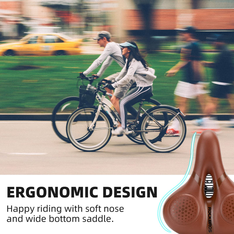 Load image into Gallery viewer, ROCKBROS Comfort Gel Bike Seat Breathable Waterproof Saddle Cruiser/Mountain/Fat Bikes
